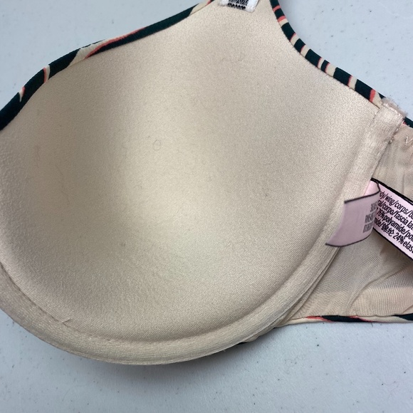 VS BLK/TAN T-shirt Lightly Lined Demi, 34C. *P1029 - Picture 5 of 8